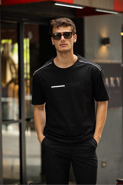 Gerekli Men T-Shirt Oversize 100% Cotton Casual Fit T-Shirt