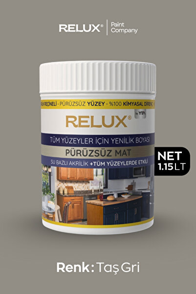 Relux Paint Çok Amaçlı Saf Akrilik Dönüşüm Boyası – Ahşap, Fayans, Metal, Cam...