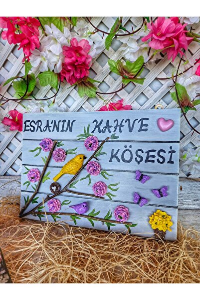 buraxe El yapımı, kişiselleştirilebilir kahve köşesi panosu,ahşap mutfak tasa...