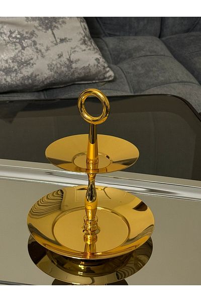 ALJAHWAR Mini gold double tier nut rack