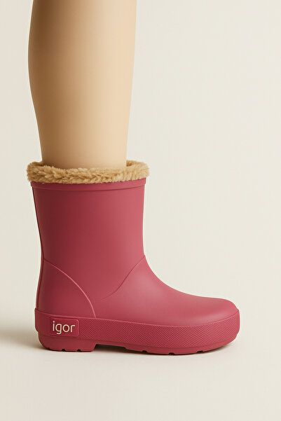 IGOR kız çocuk ahududu bot , kürklü bot , YOGI BORREGUITO kürklü kar botu, yağmur botu , su geçirmez