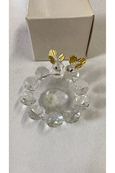 Fırsatlar Dünyası حامل خاتم على شكل طائر زجاجي - مجموعة من قطعتين من حامل الم...