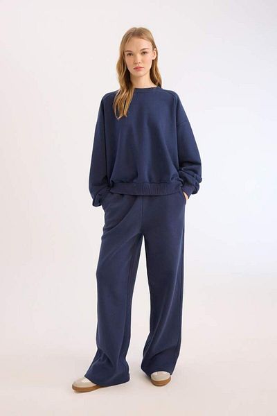DeFacto New Season Coool Wide Leg Sweatpants Elastic Waist Wide Wide Leg