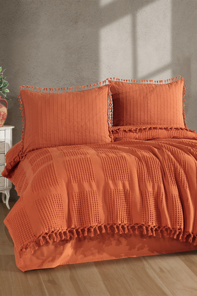Nordqueen 100% Cotton Double Tasseled Pique Set