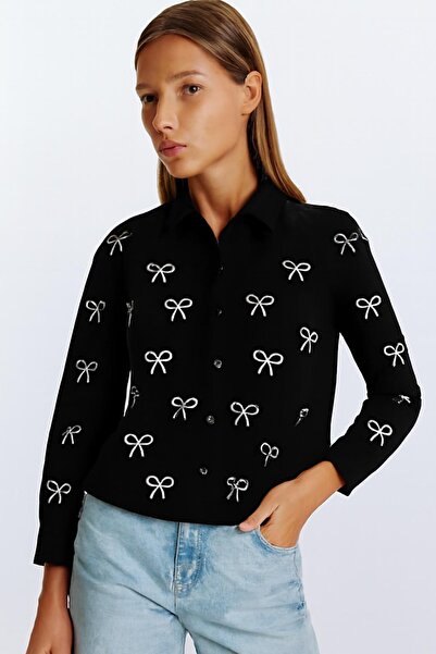 HAKKE Flam Bow Detail Shirt