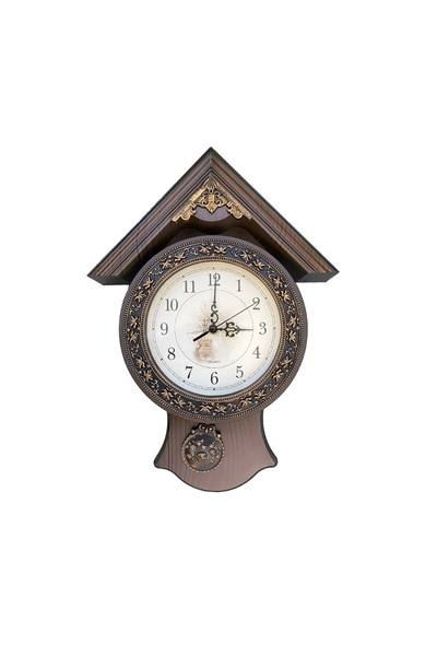 SDX Market Wall clock with house-type pendulum, Mahogany - Sdx Marketï¿½