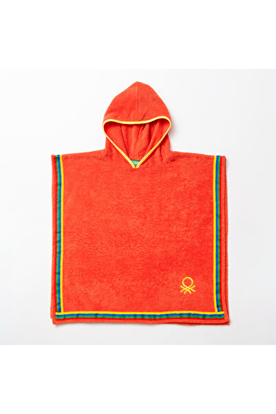 Benetton Children's Poncho Towel Red 100% Cotton