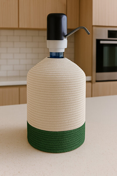 Efuliz Home Husă pentru dozator de apă cu aspect de paie de iută, husă elegan...