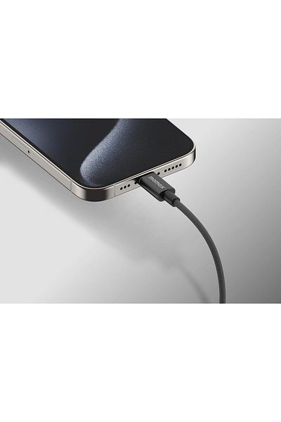 Momax Elite USB-C to USB-C Cable 60W 1.5M Braided Nylon, Fast Charging- BLACK