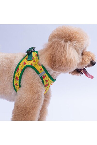 Pawstar Watermelon Air-mesh Göğüs Tasması Kedi Köpek Göğüs Tasması Karpuz Desenli Köpek Tasması