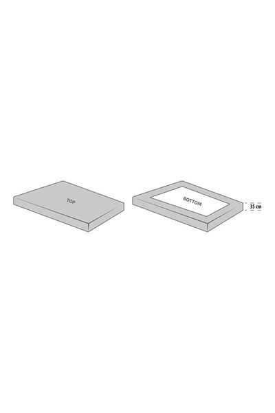 OEM Fitted sheet DAGNY 90x200x35 light gray