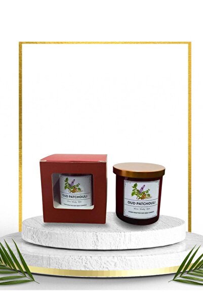 Generic مجموعة هدايا شموع برائحة العود والباتشولي - شمع الصويا الفاخر، 150 مل - صنع في الإمارات العربية المتحدة