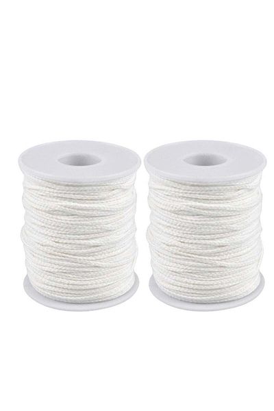 Generic Candle Wick, 24 Ply Braided Cotton Wick Core Making Kit Low String Line Universal Spool Natural Mat