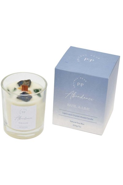Generic Lapis Lazuli Crystal 'Abundance' Candle, 200g