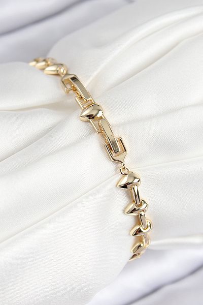 Clariss Vip Brass Zircon Stone Drop Fence Model Gold Color Women's Bracelet