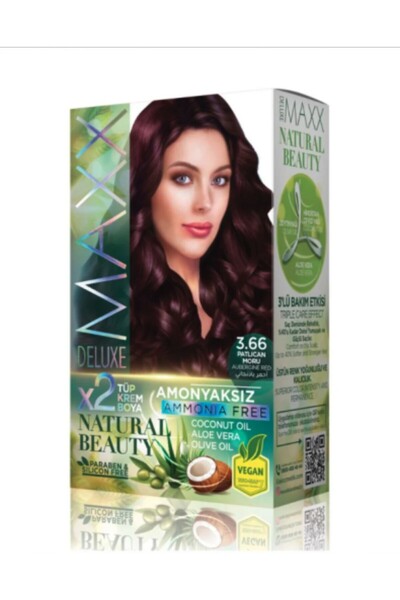 MAXX DELUXE MAXX - Ammonia-Free Hair Dye (Eggplant Red 3.66)