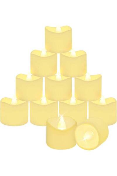 Generic 24 Pack Flameless Votive Candles,Flameless Flickering Electric Fake C...