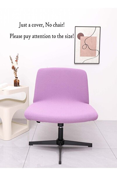 Generic Waterproof Armless Chair Slipcover Stretch Criss Cross Slip Cover Accent Chair Covers Jacquard Wide