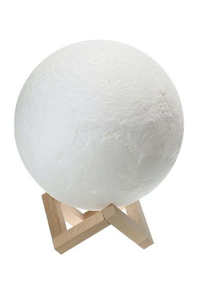 Generic 3D Printing 16 Colours Moon Lamp White 17.5x15.5x15.5cm