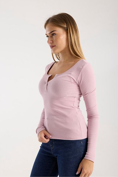 G-FOX Women's Patchwork Snap Fit Ribbed Camisole Long Sleeve Cotton Blouse – Stretchy and Comfortable Fit 3001