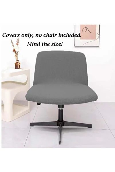 Generic Waterproof Armless Chair Slipcover Stretch Criss Cross Slip Cover Accent Chair Covers Jacquard Wide