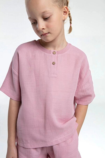 Rolypoly Girl's Shorts Set Muslin Woven Fabric