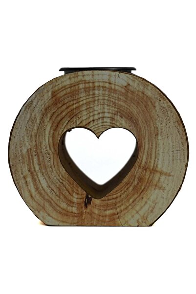 Generic Heart Shape Round Wooden Candle Holder/Wood Candle Stand With Three C...