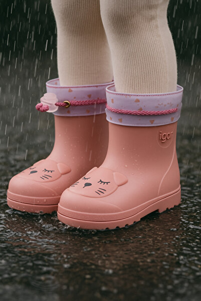 IGOR W10322 mendi gato , rose , pembe kedi bot , kız çocuk rose bot , yağmur ...