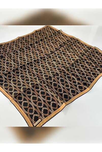 Armine Eșarfă Sura din mătase pură 9410 - 07 Negru cu model mixt