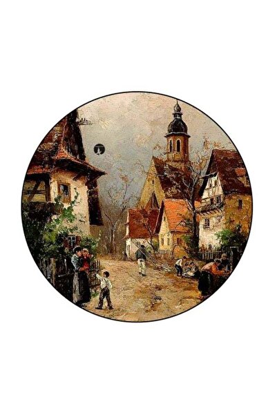Generic Scenery Printed Fridge Magnet Beige/Brown/Green 5.5cm