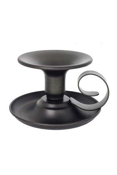 Generic Perfii Retro Iron Simple Black Candlestick Holders Candlelight Stand for Party Wedding Table Home D