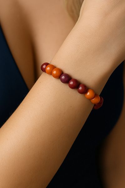 nss sky rock Natural Stone Bracelet – Garnet, Orange Agate, Red Jasper Combination
