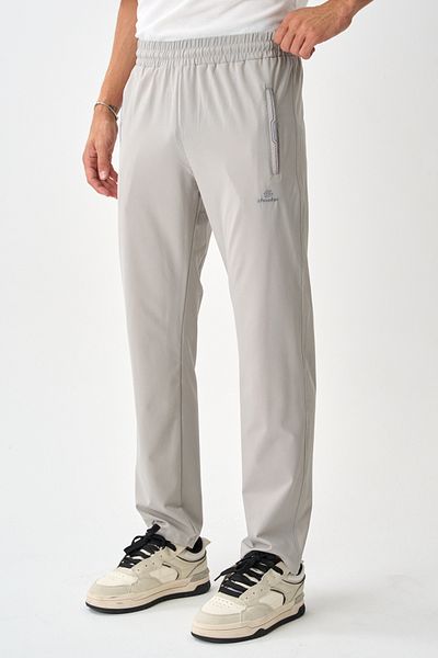 Shooter Sportswear Men's Zippered Gray Three-Pocket Draped Comfortable Fit Classic Leg Sweatpants
