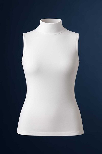 KOTA İÇ GİYİM Women's High Neck Zero Sleeve Cotton Tank Top (1 Piece)