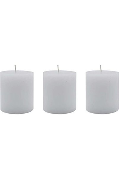 Generic 3-Pack Smokeless Scented Piller Candle White
