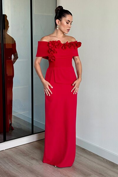 ROUPAS COLLECTİON Romantik Çiçek Elbise