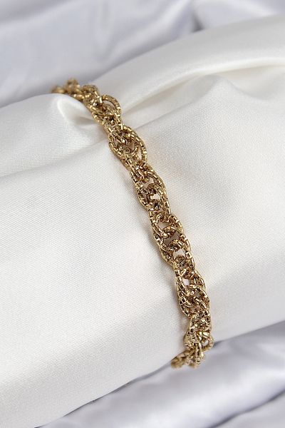 Clariss 316L Steel Classic Tattoo Rope Chain Model Gold Color Women's Bracelet