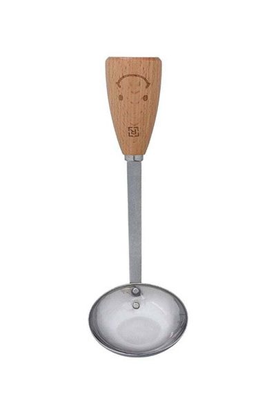 ROYALFORD Soup Ladle, Stainless Steel with Wooden Handle, RF10658 | Stew Serving Spoon with Long Hea