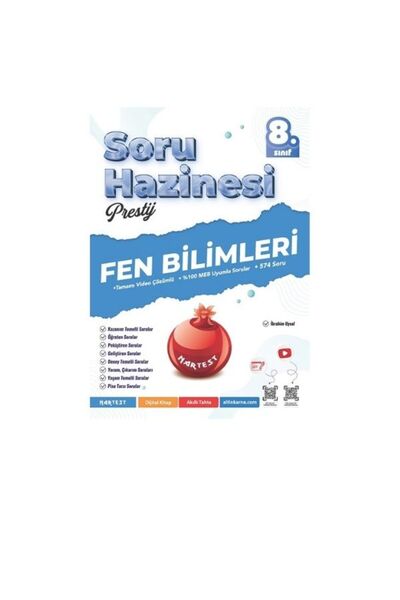 Nartest Yayınları Nartest 8.Sınıf Prestij Fen Bilimleri Soru Hazinesi + 1 LGS...