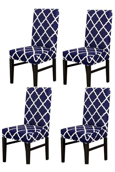 Generic Sharpdo 4-Piece Waterproof Thick Chair Covers Blue 38x38x45cm