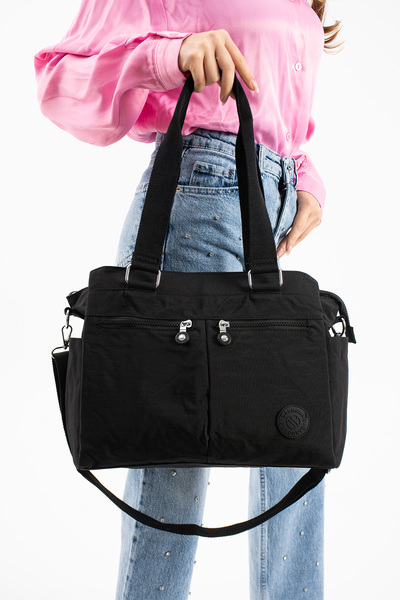 Çanta Trend Model Women's Large Size Multi-Compartment Waterproof Crinkle Fab...