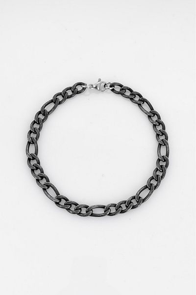 UKHWD SUPPLY 6mm Steel Black Vintage Design Steel Men's Bracelet