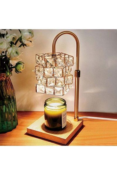Generic Candle Warmer Lamp with Timer, Candle Lamp Warmer Adjustable Height, Electric Retro Candle Warmer w