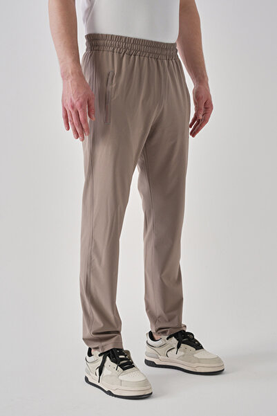 Shooter Sportswear Ανδρικό φούτερ με φερμουάρ Mink με τρεις τσέπες, άνετο κλασικό παντελόνι