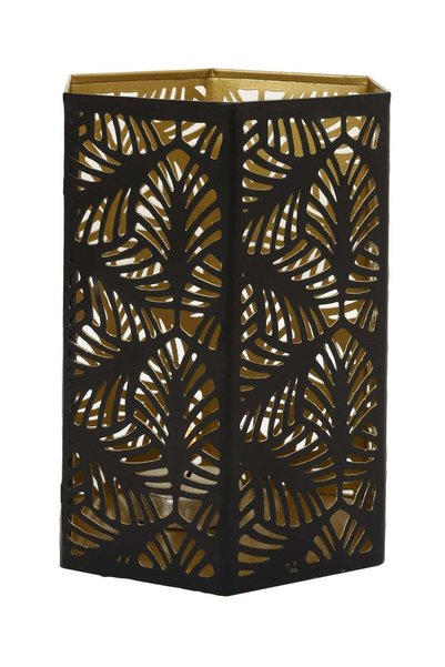 Generic Lantern Metal T-Light Votive Medium Black 15x10.5cm