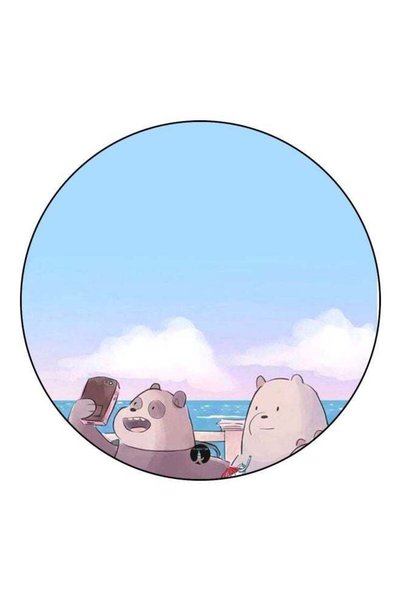 Generic We Bare Bear Printed Fridge Magnet Blue/Grey/White 5.5cm