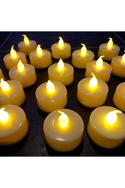 Generic LED Tea Light Candles - Box of 24 Yellow