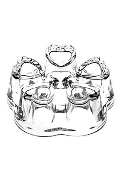 Generic Heart Shape Candles Holder Clear 5x13.5x13.5cm