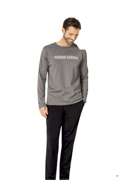 Pierre Cardin Чоловічий новий сезон довгий рукав бавовняний піжамний комплект CH.PC.6.093.C0