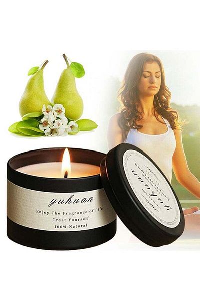 Generic Yuhuan Rnjoy The Fragrance of Life,Treat Yourself-English Pear & Freesia Scented Candles Gift for W